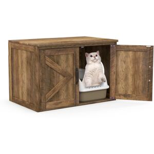 Costway Cat Litter Box Enclosure Hidden Cat Washroom Furniture Costway Cat Litter Box Enclosure Hidden Cat Washroom Furniture