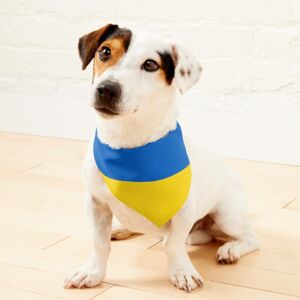 WHIBOS (Flag of Ukraine=473) 2-in-1 Pet Bandana Collar with Quick Release Buckle & D-Ri WHIBOS (Flag of Ukraine=473) 2-in-1 Pet Bandana Collar with Quick Release Buckle & D-Ri