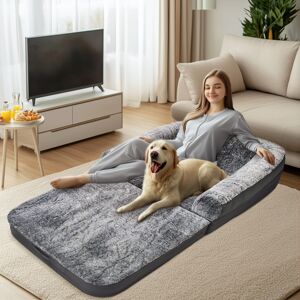 Bingopaw Human-Size Giant Dog Bed Foldable Calming Pet Dog Bed Bingopaw Human-Size Giant Dog Bed Foldable Calming Pet Dog Bed