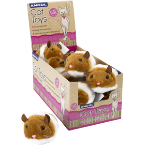 Ancol - Acticat Jittery Mice - Brown - White - Cat Toy Ancol - Acticat Jittery Mice - Brown - White - Cat Toy