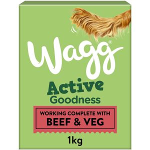 Wagg Active Goodness Complete Dry Adult Dog Food Beef & Veg 1kg (Pack of 5) - Fo Wagg Active Goodness Complete Dry Adult Dog Food Beef & Veg 1kg (Pack of 5) - Fo