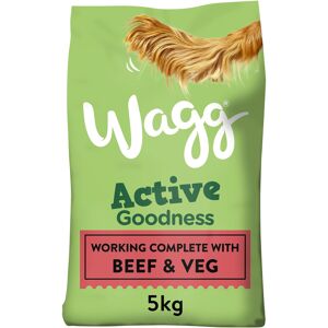 Wagg Active Goodness Complete Dry Adult Dog Food Beef & Veg 5kg (Pack of 3) - Fo Wagg Active Goodness Complete Dry Adult Dog Food Beef & Veg 5kg (Pack of 3) - Fo