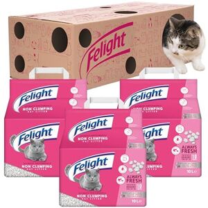 Felight Non-Clumping Cat Litter (30L Bundle) + Cardboard Playbox - Antibacterial Felight Non-Clumping Cat Litter (30L Bundle) + Cardboard Playbox - Antibacterial