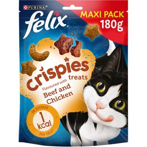 Felix Crispies Cat Treats Beef & Chicken 180g, Pack of 5 Felix Crispies Cat Treats Beef & Chicken 180g, Pack of 5
