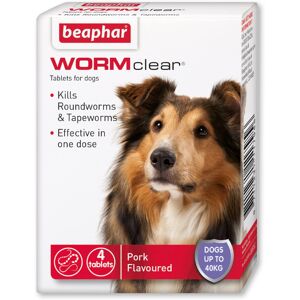 Beaphar WORMclear Tablets for Dogs up to 40kg Kills All Common UK Intestinal Beaphar WORMclear Tablets for Dogs up to 40kg Kills All Common UK Intestinal