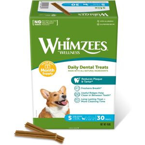 WHIMZEES By Wellness Stix, Dental Sticks, 30 Pieces (1 Month Supply), Size Chews WHIMZEES By Wellness Stix, Dental Sticks, 30 Pieces (1 Month Supply), Size Chews