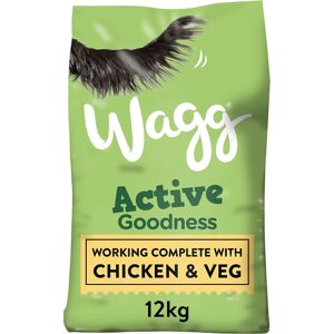Wagg Active Goodness Complete Dry Adult Dog Food Chicken & Veg 12kg - For All Ac Wagg Active Goodness Complete Dry Adult Dog Food Chicken & Veg 12kg - For All Ac