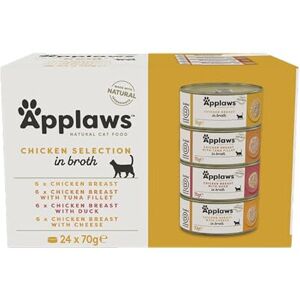 Applaws 100% Natural Wet Cat Food, Multipack Chicken Selection in Broth 70g Tin Applaws 100% Natural Wet Cat Food, Multipack Chicken Selection in Broth 70g Tin