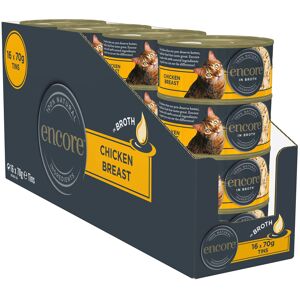Encore 100% Natural Wet Cat Food, Chicken Breast in 70g Tin, (Pack of 16) Encore 100% Natural Wet Cat Food, Chicken Breast in 70g Tin, (Pack of 16)