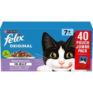 FELIX ORIGINAL Senior Mixed Menu in Jelly Wet Cat Food 40x85g FELIX ORIGINAL Senior Mixed Menu in Jelly Wet Cat Food 40x85g