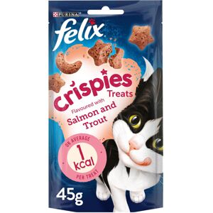 Felix Crispies Cat Treats Salmon and Trout 45g, Pack of 8 Felix Crispies Cat Treats Salmon and Trout 45g, Pack of 8