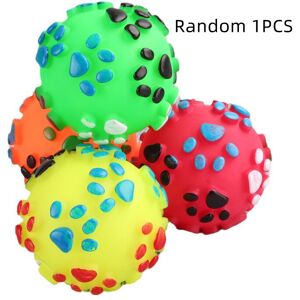 Unbranded Durable 7cm Rubber Squeaky Dog Ball with Paw Print - Lightweight Safe Non-Toxic Unbranded Durable 7cm Rubber Squeaky Dog Ball with Paw Print - Lightweight Safe Non-Toxic