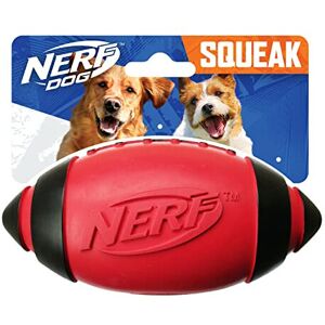 Nerf Dog Rubber Football Dog Toy with Interactive Squeaker Lightweight Durable Nerf Dog Rubber Football Dog Toy with Interactive Squeaker Lightweight Durable