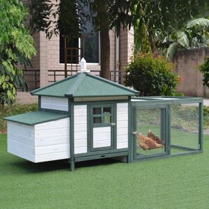 PawHut Chicken Coop Hen Poultry House w/ Nesting Box, Wooden Outdoor Run PawHut Chicken Coop Hen Poultry House w/ Nesting Box, Wooden Outdoor Run