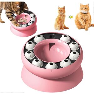 Unbranded (Pink) Cat Slow Feeder, Interactive Cat Puzzle Feeder,Rotating Puppy Food Dispen Unbranded (Pink) Cat Slow Feeder, Interactive Cat Puzzle Feeder,Rotating Puppy Food Dispen