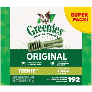 Greenies Original Teenie Natural Dental Care Dog Treats 54 oz. Pack (192 Treats Greenies Original Teenie Natural Dental Care Dog Treats 54 oz. Pack (192 Treats