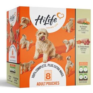 HiLife Adult Wet Dog Food, Mixed Chicken in Jelly Selection, Complete Dog Food P HiLife Adult Wet Dog Food, Mixed Chicken in Jelly Selection, Complete Dog Food P