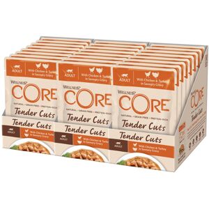 Wellness CORE Tender Cuts, 24 x 85g, Chicken & Turkey, Wet Cat Food Pouches, Ten Wellness CORE Tender Cuts, 24 x 85g, Chicken & Turkey, Wet Cat Food Pouches, Ten