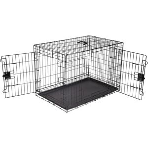 Amazon Basics Large Metal Dog Crate/Cage with Tray, Durable and Foldable Dog Cag Amazon Basics Large Metal Dog Crate/Cage with Tray, Durable and Foldable Dog Cag