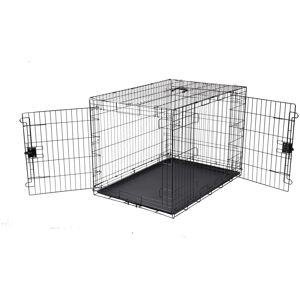 Amazon Basics XL Metal Dog Crate/Cage with Tray, Durable and Foldable Dog Cage w Amazon Basics XL Metal Dog Crate/Cage with Tray, Durable and Foldable Dog Cage w