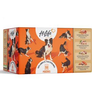 HiLife Adult Wet Dog Food, Mixed Chicken Recipes, Complete Dog Food Pouches, 100 HiLife Adult Wet Dog Food, Mixed Chicken Recipes, Complete Dog Food Pouches, 100