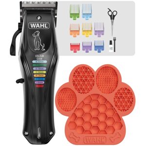 Wahl Colour Pro Rechargeable Pet Clipper, Distract n Groom Lick Mat, Grooming fo Wahl Colour Pro Rechargeable Pet Clipper, Distract n Groom Lick Mat, Grooming fo