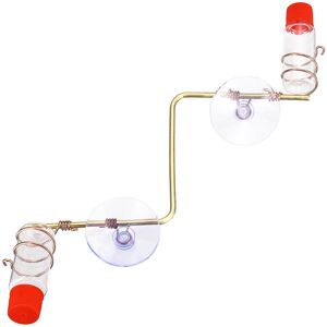GreenZech (Corner copper wire + 2 bottles + suction cup) Sucker Transparent Bird Feeder Du GreenZech (Corner copper wire + 2 bottles + suction cup) Sucker Transparent Bird Feeder Du