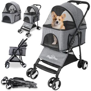 Bingopaw Pet Stroller, Foldable Dog Pram 4 Wheel Kitten Pram for Puppy and Cat w Bingopaw Pet Stroller, Foldable Dog Pram 4 Wheel Kitten Pram for Puppy and Cat w