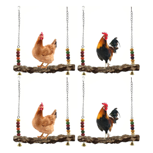 Typecat 4 Pack Chicken Bird Swing,Natural Wooden Swing Toys,Wood Stand for Chick,Safe Co Typecat 4 Pack Chicken Bird Swing,Natural Wooden Swing Toys,Wood Stand for Chick,Safe Co