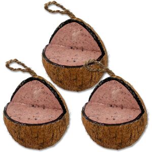 The BirdFood Warehouse (3 x XL Coconut Feeder) XL Fruit & Berry Suet Coconut Feeder - Wild Bird Food, H The BirdFood Warehouse (3 x XL Coconut Feeder) XL Fruit & Berry Suet Coconut Feeder - Wild Bird Food, H