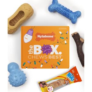 Nylabone Dog Gift Box Includes 4 Rubber Strong Chew Toys and 1 Natural Treat G Nylabone Dog Gift Box Includes 4 Rubber Strong Chew Toys and 1 Natural Treat G