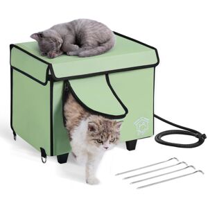 VEVOR Elevated Heated Cat House Cuboid Kitty Shelter 900D Oxford Cloth Foldabl VEVOR Elevated Heated Cat House Cuboid Kitty Shelter 900D Oxford Cloth Foldabl