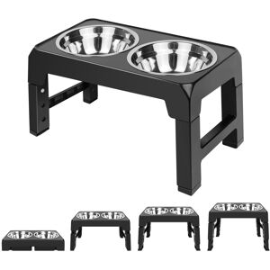 YouseaHome Raised Dog Bowl Stand Height-Adjustable Elevated Feeder with 2x 1200ml Stainless YouseaHome Raised Dog Bowl Stand Height-Adjustable Elevated Feeder with 2x 1200ml Stainless
