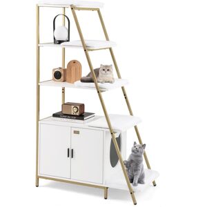 Casart Large Cat Litter Box Enclosure 2-in-1 Hidden Cat Washroom Furniture Casart Large Cat Litter Box Enclosure 2-in-1 Hidden Cat Washroom Furniture