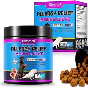 Oimmal 150 Dog Itchy Skin Relief Chews – Allergy & Immune Support Treats, Duck F Oimmal 150 Dog Itchy Skin Relief Chews – Allergy & Immune Support Treats, Duck F