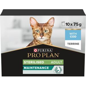 PRO PLAN Adult 1+ STERILISED MAINTENANCE Terrine with Cod Wet Cat Food Pouches 1 PRO PLAN Adult 1+ STERILISED MAINTENANCE Terrine with Cod Wet Cat Food Pouches 1