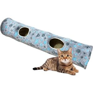 Unbranded (Blue) Kitten Tunnel Foldable Long Toy Tube Cat Tunnel, Cat Hideaway, Crinkle Unbranded (Blue) Kitten Tunnel Foldable Long Toy Tube Cat Tunnel, Cat Hideaway, Crinkle