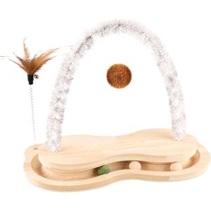 Unbranded Cat Scratcher with Ball, Cat Scratching Toy Wooden Scratching Arch for Cats wi Unbranded Cat Scratcher with Ball, Cat Scratching Toy Wooden Scratching Arch for Cats wi