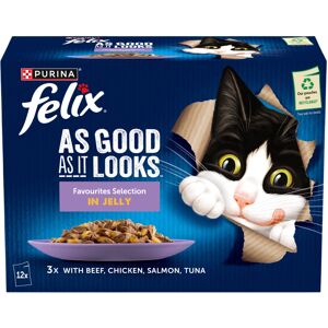 Felix As Good as it Looks Favourites Selection in Jelly - Pouch (12x85g) Felix As Good as it Looks Favourites Selection in Jelly - Pouch (12x85g)