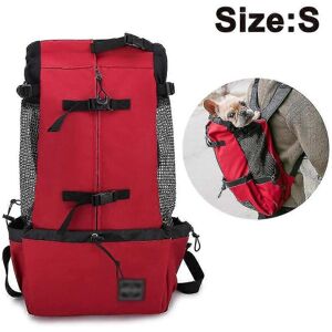 Kikidex (Red, S) dog carrier backpack for small and medium pets front facing adjustable Kikidex (Red, S) dog carrier backpack for small and medium pets front facing adjustable