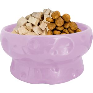 Unbranded (Purple) Cat Food Dish Lightweight Cat Feeder Ceramic Cheese Shape Raised An Unbranded (Purple) Cat Food Dish Lightweight Cat Feeder Ceramic Cheese Shape Raised An
