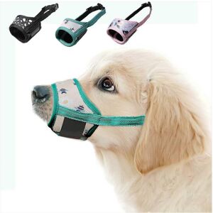 Unbranded Dog Muzzle, Soft Fabric Print Muzzle Air Mesh Breathable Adjustable Loop Pattern Unbranded Dog Muzzle, Soft Fabric Print Muzzle Air Mesh Breathable Adjustable Loop Pattern