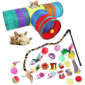 Unbranded Cat Toys 22 Pcs Interactive Cat Toys Kitten Toys -cat Tunnel Toys Set for Indoor Unbranded Cat Toys 22 Pcs Interactive Cat Toys Kitten Toys -cat Tunnel Toys Set for Indoor
