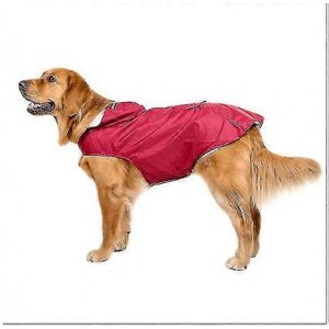Unbranded Extra Large Hooded Dog Raincoat with Reflective Strips 100% Waterproof Dog Rain Unbranded Extra Large Hooded Dog Raincoat with Reflective Strips 100% Waterproof Dog Rain