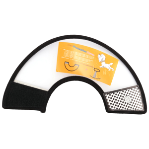 Kopinma Elizabethan Dog Cat Pet Wound Healing Cone E- Collar White with Black Kopinma Elizabethan Dog Cat Pet Wound Healing Cone E- Collar White with Black