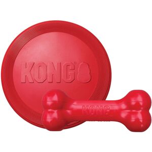 Kong - Goodie Bone and Flyer - Durable Rubber Chew Bone and Flying Disc - for Me Kong - Goodie Bone and Flyer - Durable Rubber Chew Bone and Flying Disc - for Me