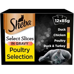 Sheba Select Slices Cat Pouches Poultry in Gravy 12 x 85g Sheba Select Slices Cat Pouches Poultry in Gravy 12 x 85g