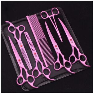 Unbranded (Z3103 Fen 7P)7.0 Pet Grooming Scissors Set Japanese Steel Straight Curved Dog C Unbranded (Z3103 Fen 7P)7.0 Pet Grooming Scissors Set Japanese Steel Straight Curved Dog C