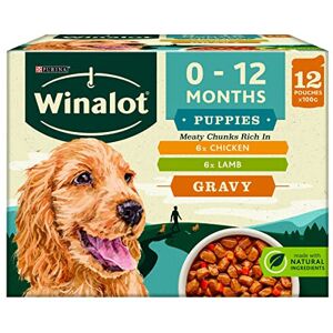 Purina Winalot Puppy Mixed in Gravy Wet Dog Food Pouches 12x100g, Pack of 4 Purina Winalot Puppy Mixed in Gravy Wet Dog Food Pouches 12x100g, Pack of 4
