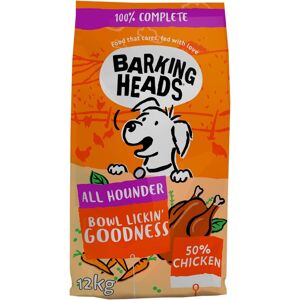 Barking Heads Complete Dry Dog Food 12kg - Adult All Hounder Bowl Lickin' Goodne Barking Heads Complete Dry Dog Food 12kg - Adult All Hounder Bowl Lickin' Goodne